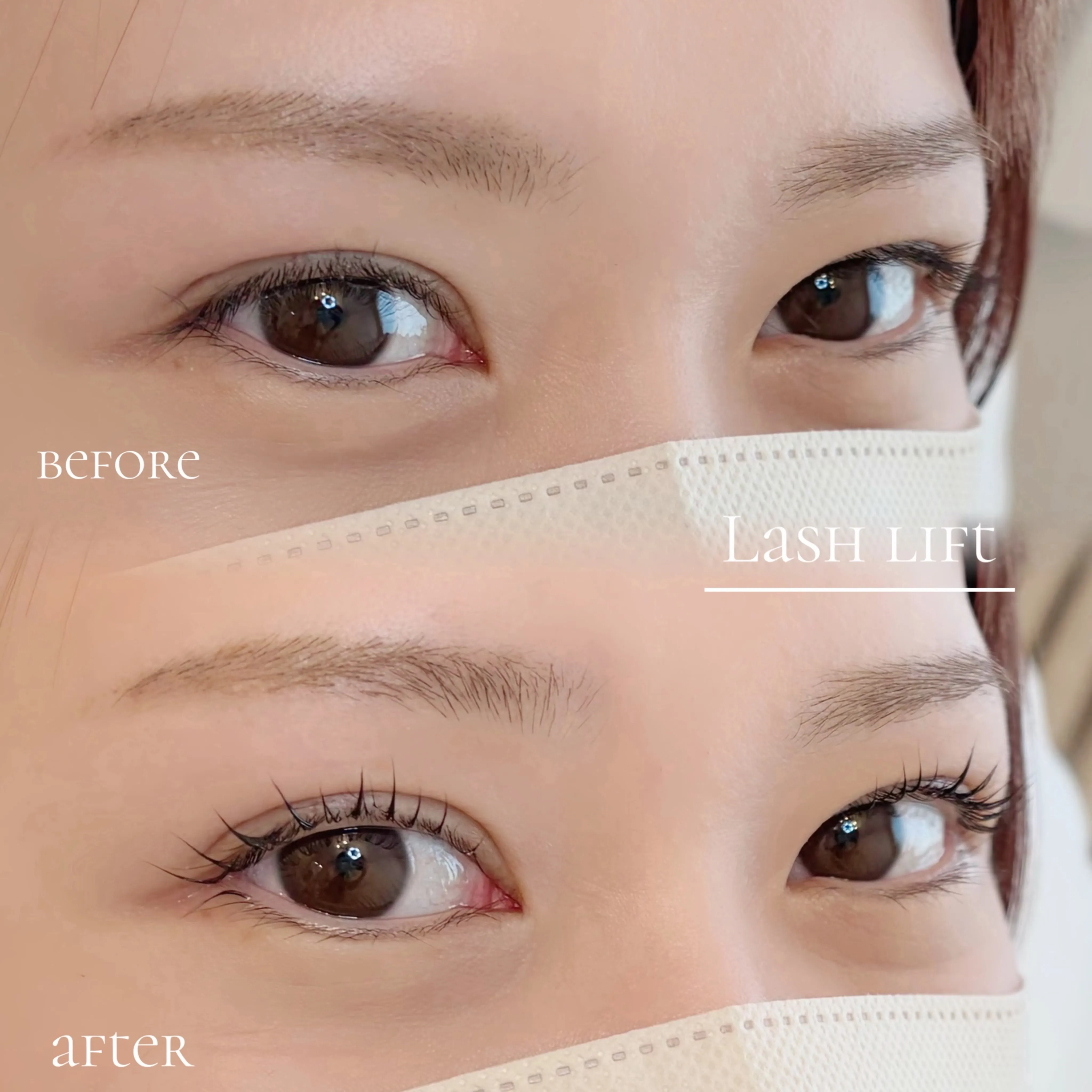 BLACKティントマスカラパーマ🇰🇷 before・after まつ毛の長さを最大限に綺麗に見せてくれます🌼